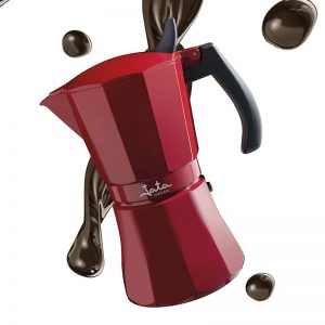 Jata - Caffettiera rossa in alluminio HCAF20xx