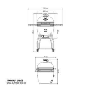 YAKINIKU - LARGE Kamado completo Barbecue a carbone
