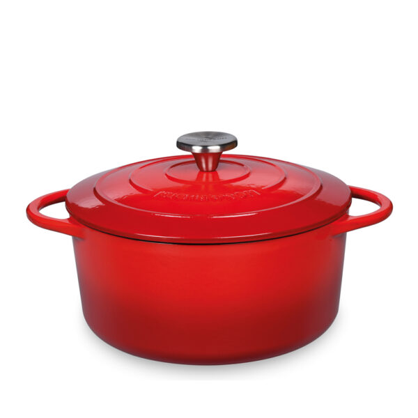 5114503 Kuchenprofi - Casseruola tonda in ghisa "Provence" l 3,2/cm Ø22x10,5 rossa
