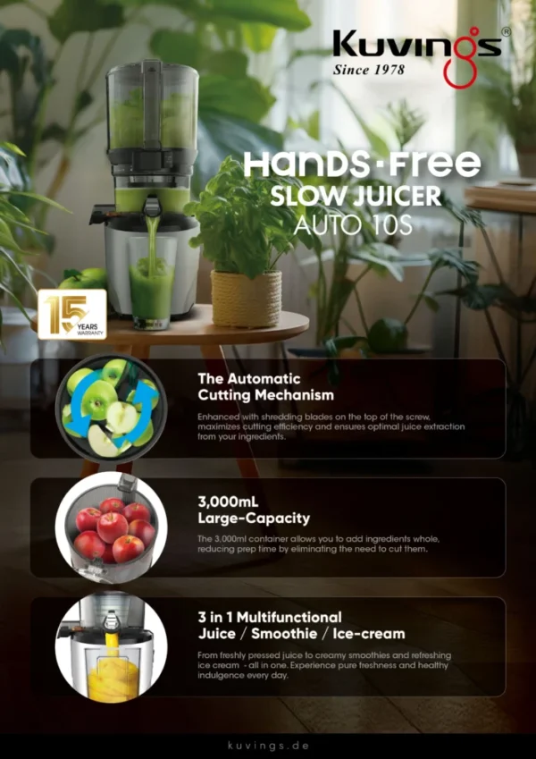 KUVINGS - AUTO10S Slow Juicer Estrattore Succhi