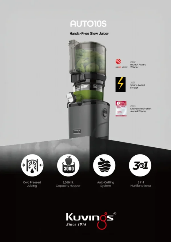 KUVINGS - AUTO10S Slow Juicer Estrattore Succhi