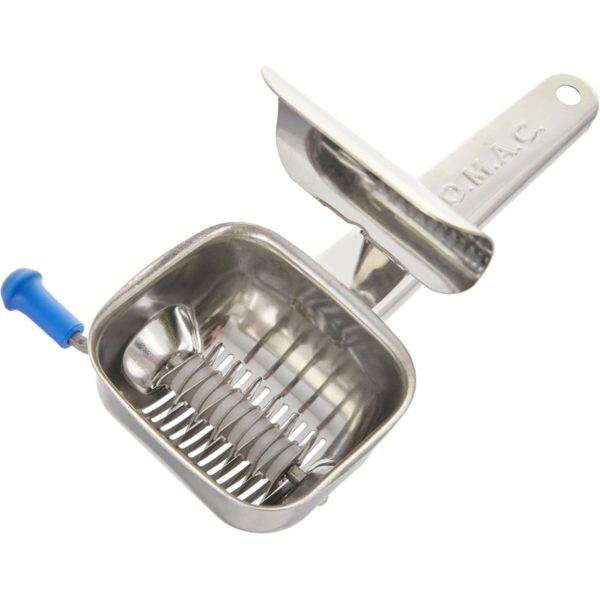 320c OMAC - Tritaprezzemolo a manovella in acciaio inox